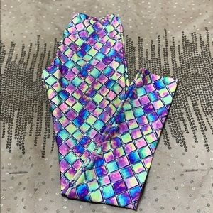 NWOT Goldsheep iridescent mermaid leggings M